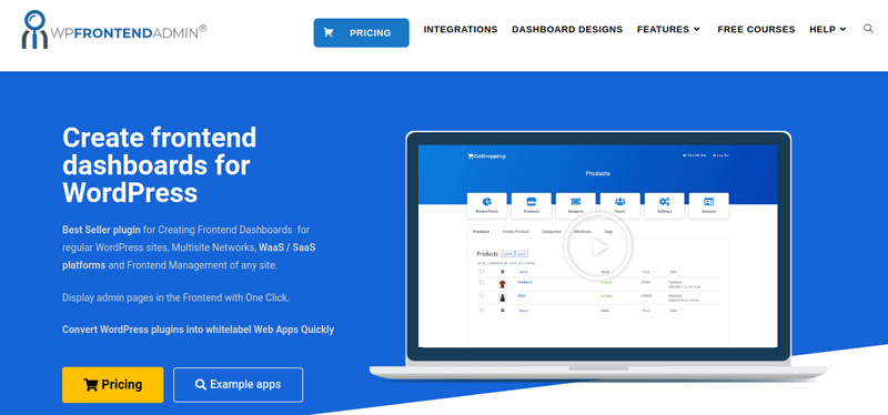 WP Frontend Admin