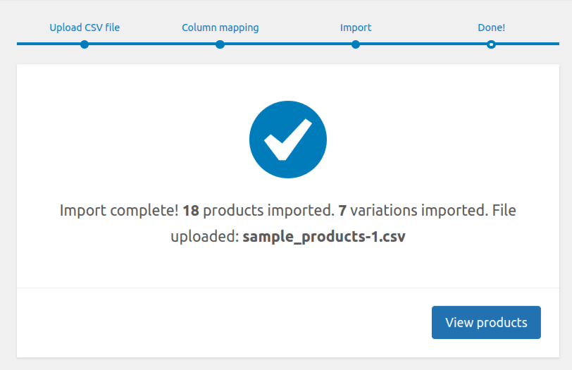 Products Imported
