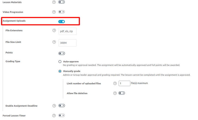Assignment Uploads