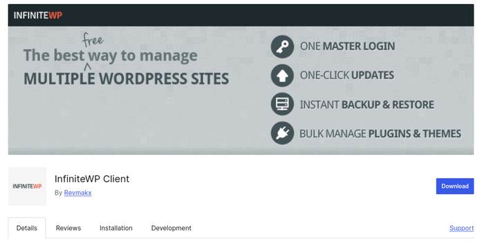 infinitewp client