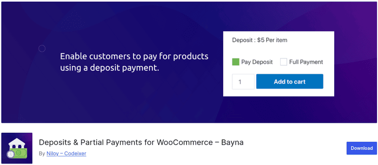 Deposits & Partial Payments for WooCommerce &ndash; Bayna
