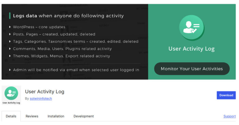 User Activity Log