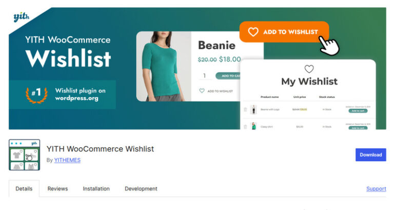 YITH WooCommerce Wishlist feature image