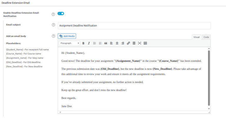 Automated Email Notifications