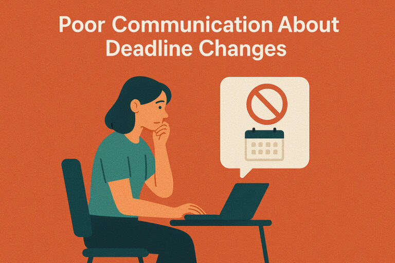Poor Communication About Deadline Changes