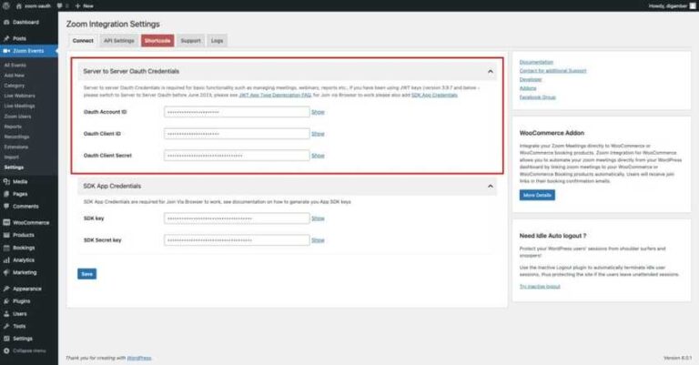 Connecting Zoom With WordPress