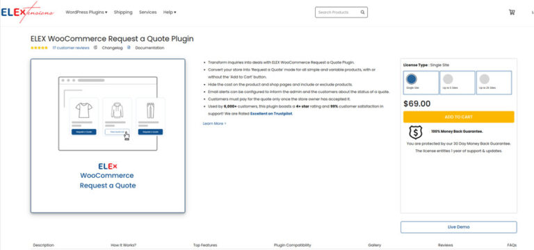 2 ELEX WooCommerce Request a Quote Plugin